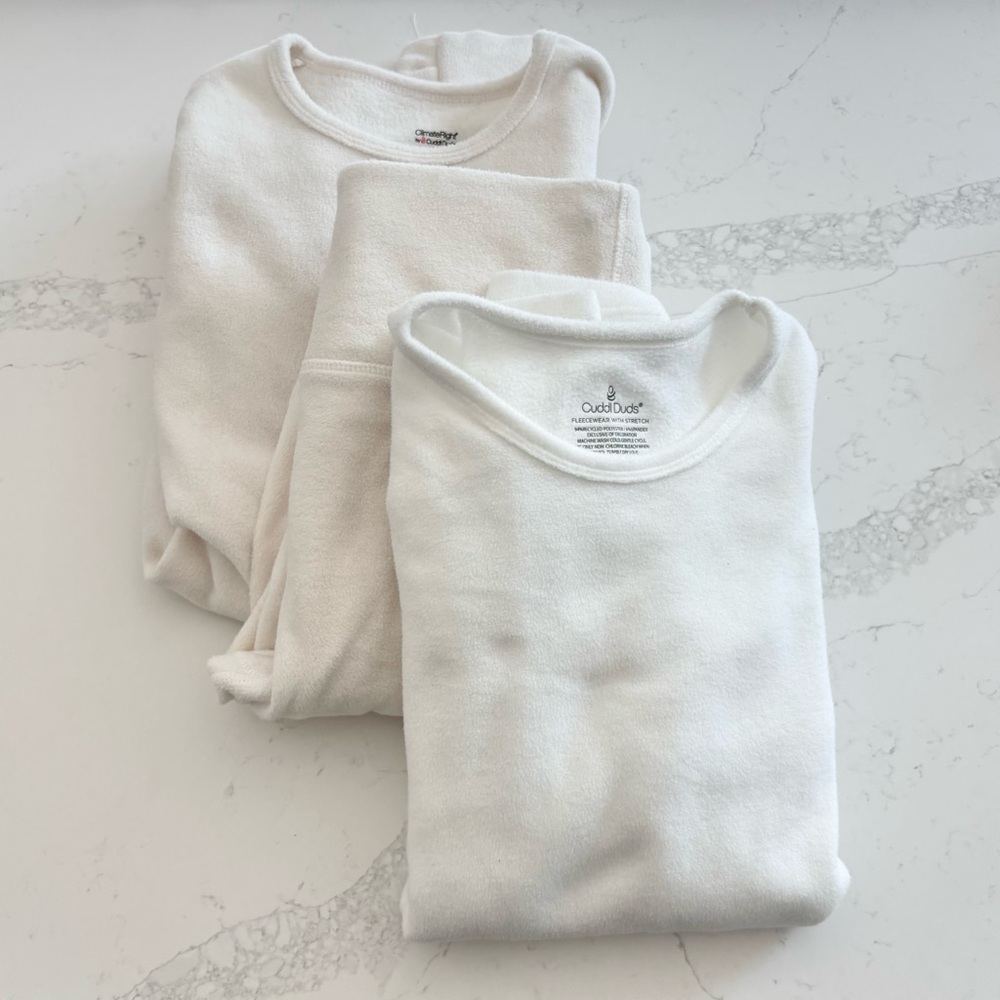 Cuddl Duds White and Ivory Bundle